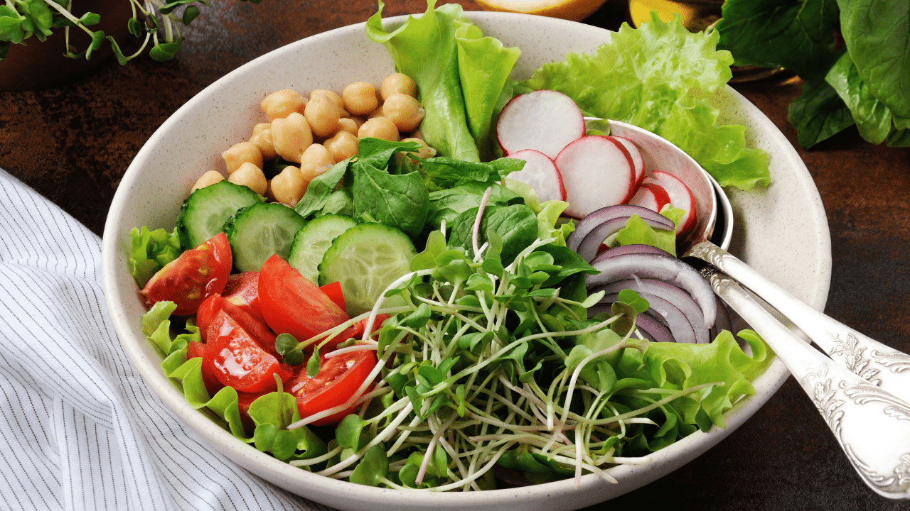 micro radish recipe for salad