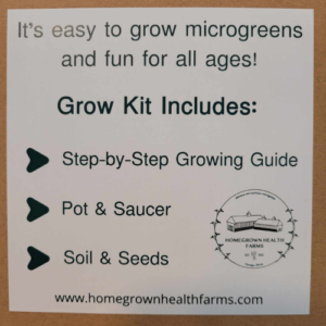 What's included in your Homegrown Health Farms Grow Kit.